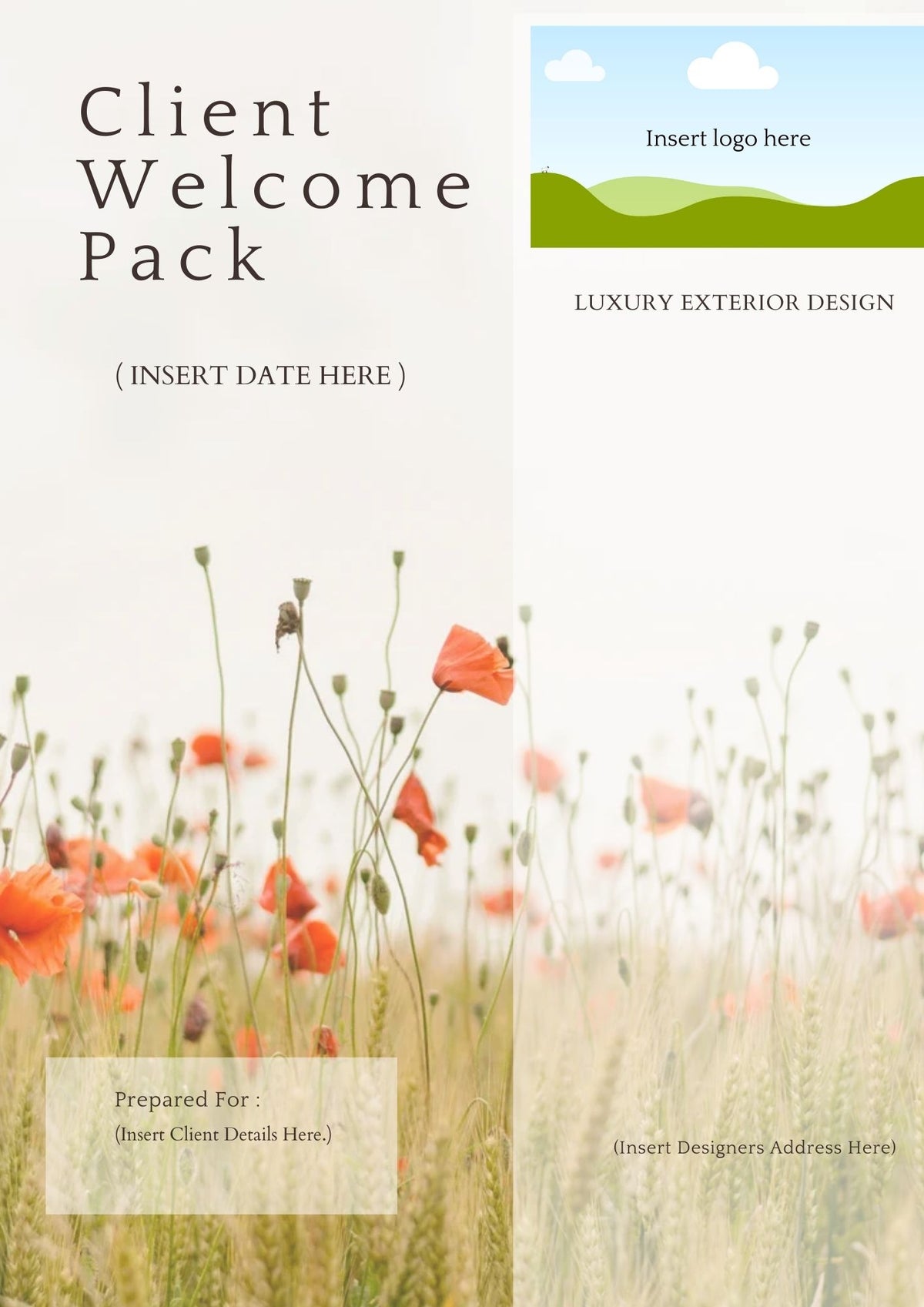 Welcome Display For Client Client Welcome Pack Template – The Garden Design Mentor Shop