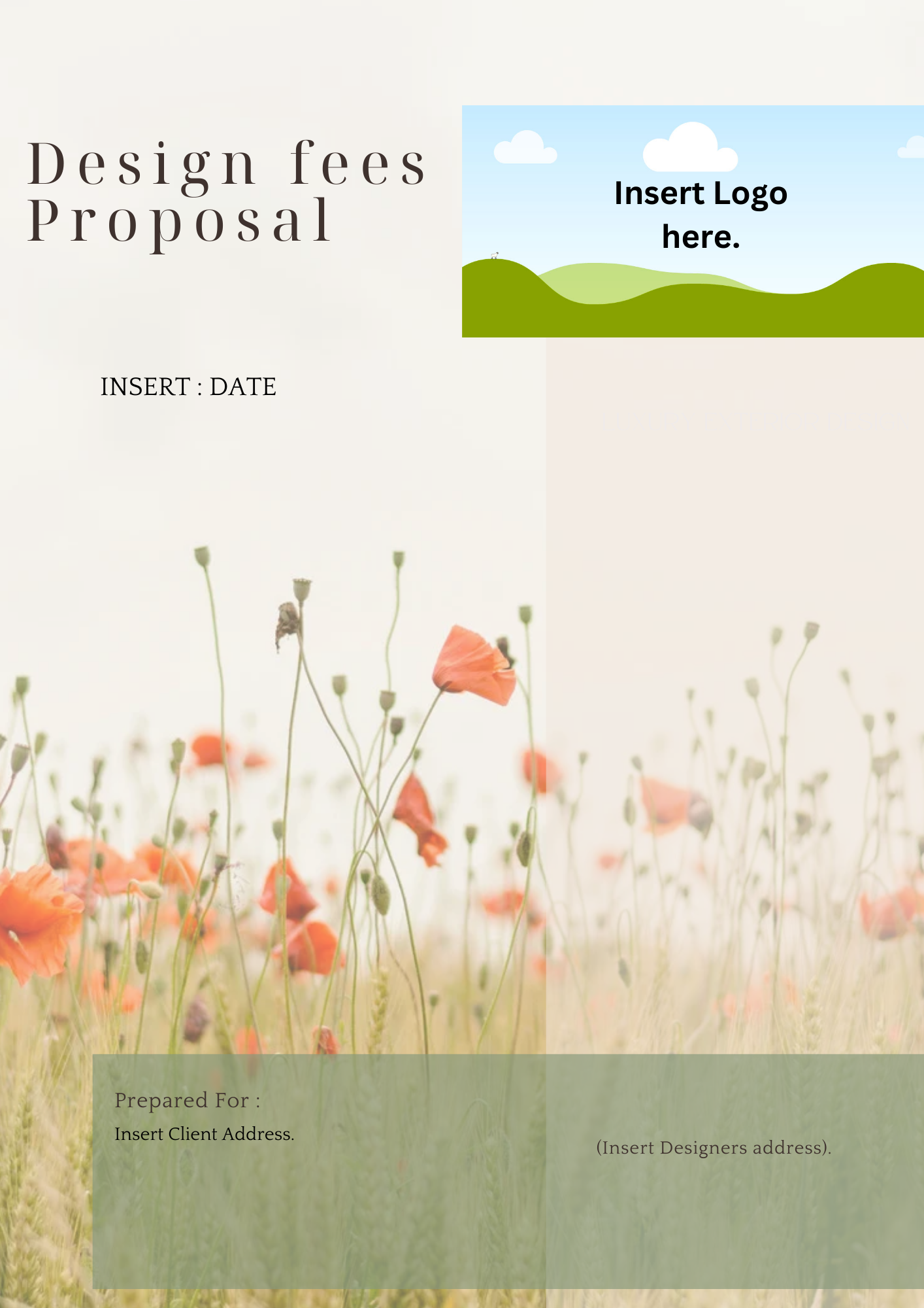 Design Fees Proposal Template