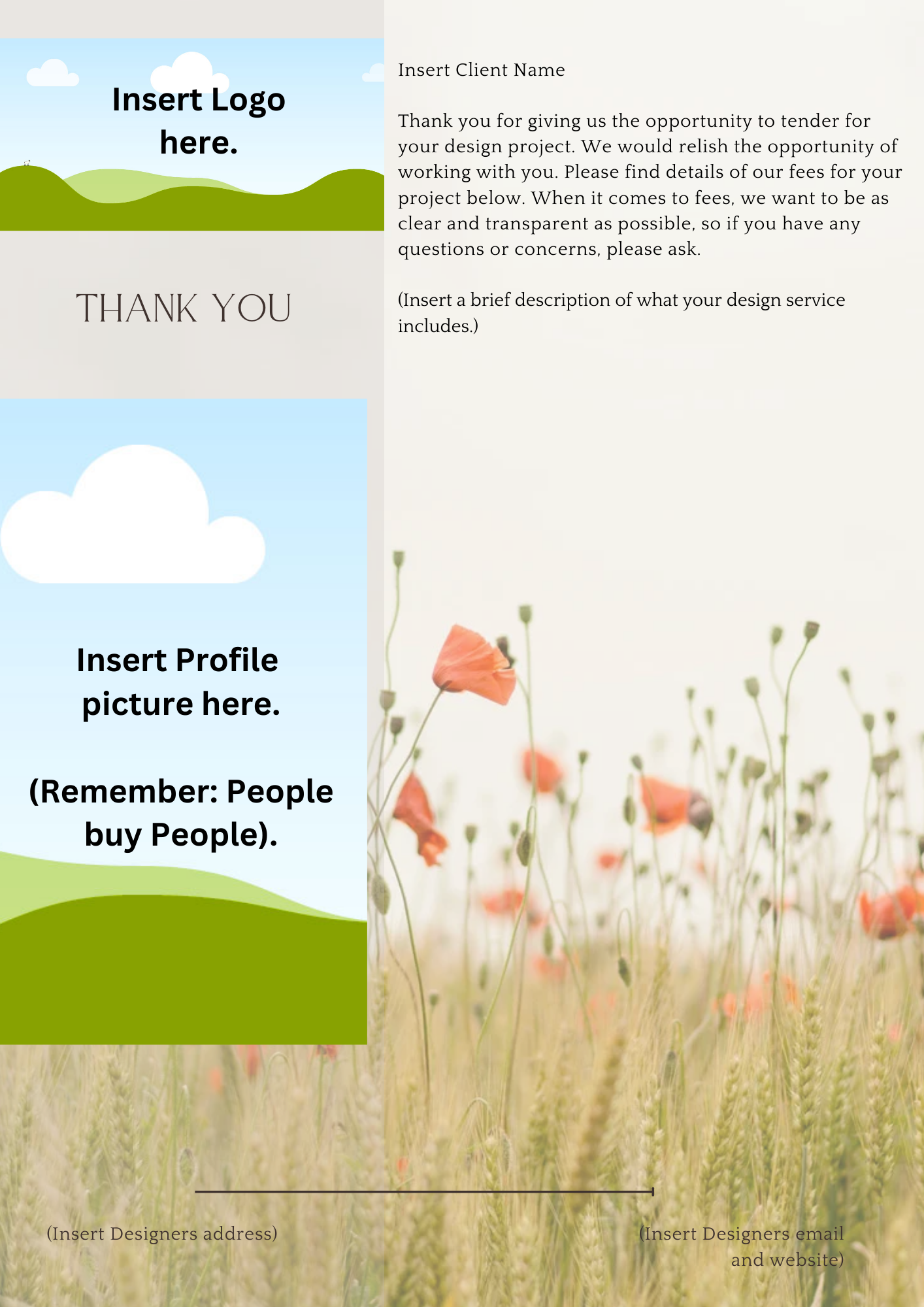 Design Fees Proposal Template