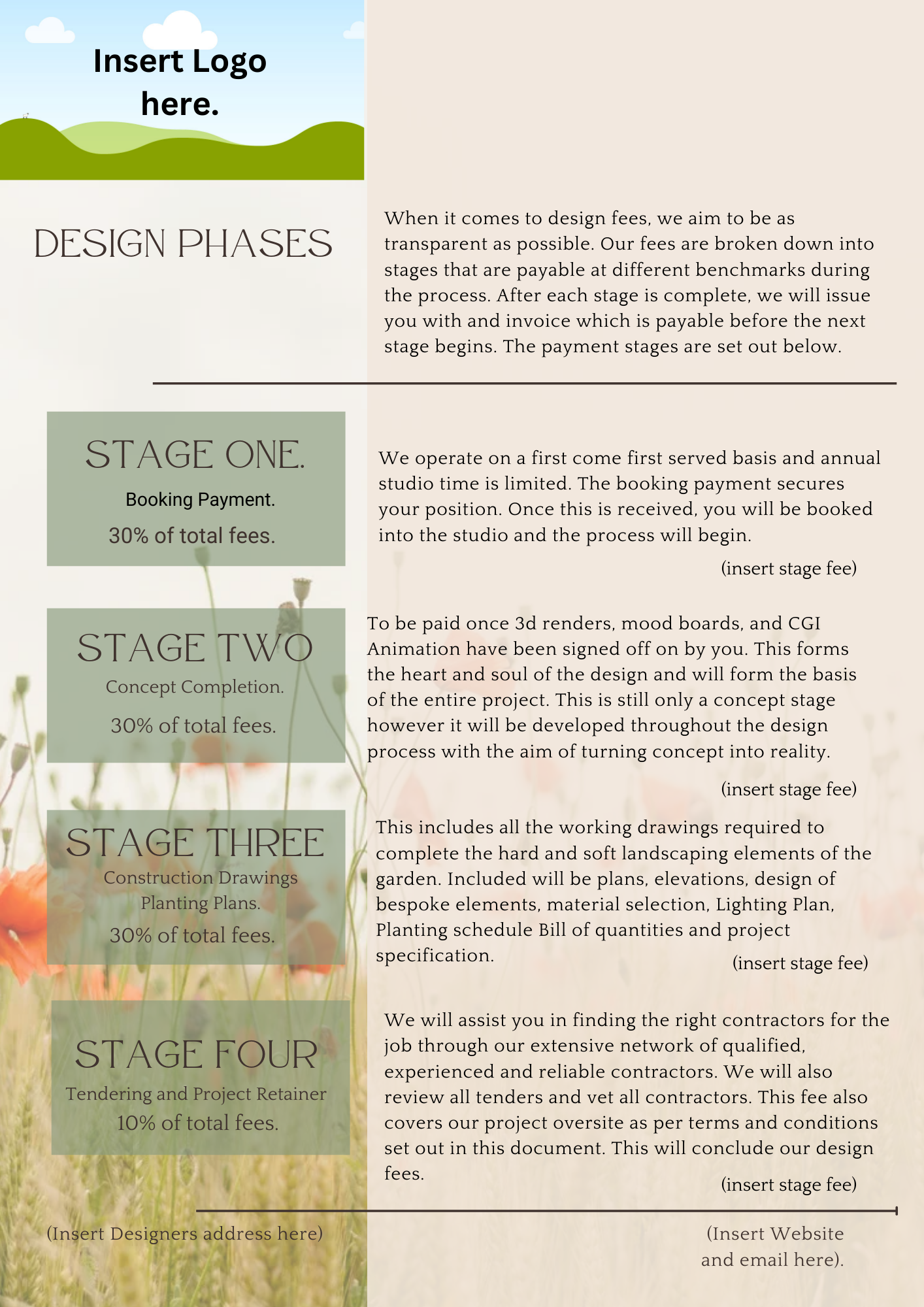 Design Fees Proposal Template
